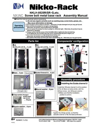 NKLH-0525R,SRAssemblyManual